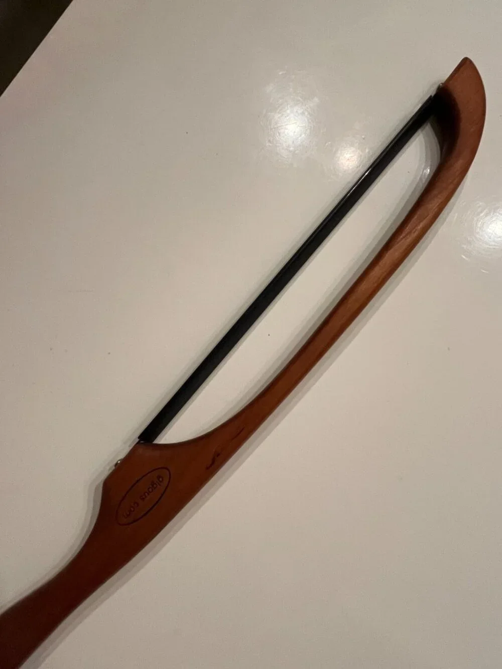 Gigous Handcrafted Yukon Fiddle Bow Bread Knife Wood Sourdough Slicer